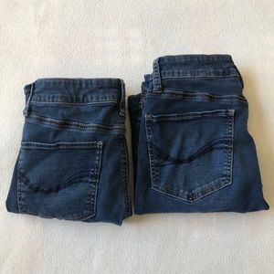 2 pairs - blue skinny jeans